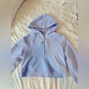 lululemon scuba half zip pastel blue